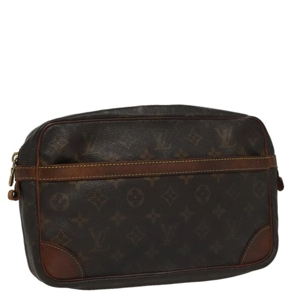 LOUIS VUITTON Monogram Compiegne 28 Clutch Bag M51845 LV Auth 109487 - Picture 1 of 15